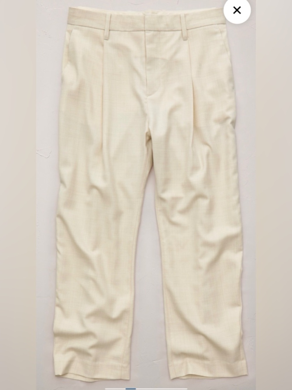 NWT AE 77 by American Eagle cream wool-blend ankle-length pants Size 12/31